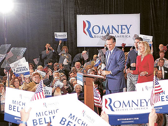 Romney sweeps to double Republican primary victory
