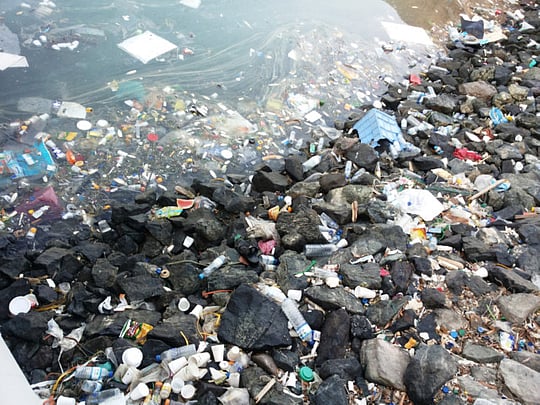 Trash mars Abu Dhabi Corniche