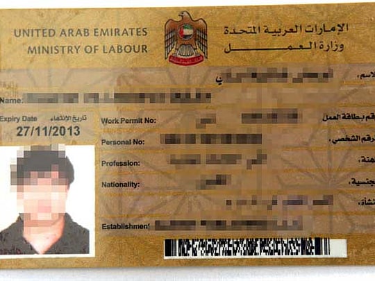 How to replace lost or damaged UAE labour card