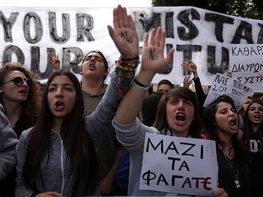 Cyprus protests erupt as banks remain closed