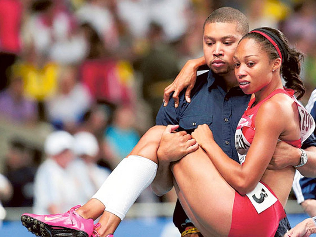 Allison Hamstring Injury Allyson Felix historic bid derailed by torn hamstring