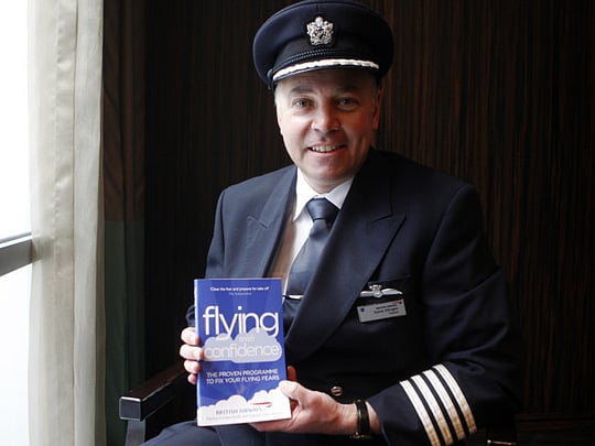 British Airways pilot on a flight to allay fear of flying
