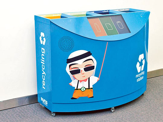 Interactive waste bin gives recycling a new spin