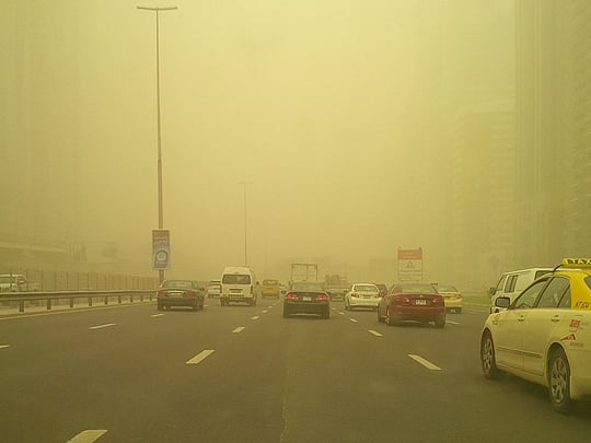 Sandstorm causes accident on Dubai road