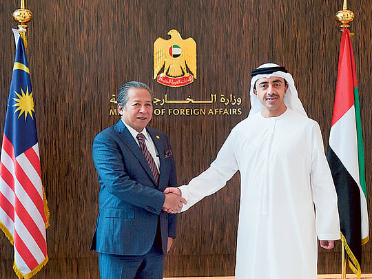 Abdullah receives Malaysian counterpart