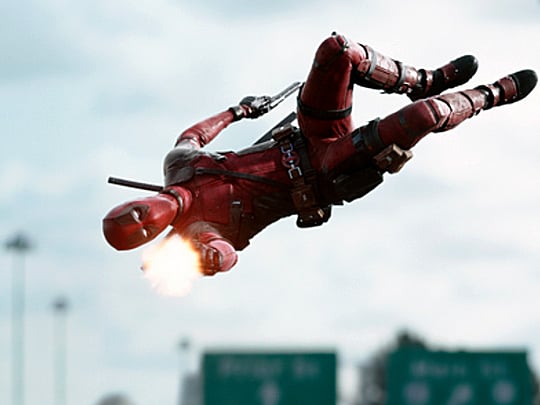 ‘Deadpool’ defies gravity in new still