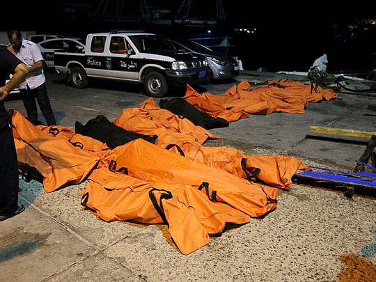 Boat packed with migrants sinks off Libya; up to 200 feared dead
