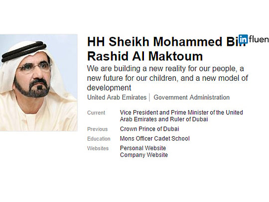 Shaikh Mohammad’s LinkedIn post a hit