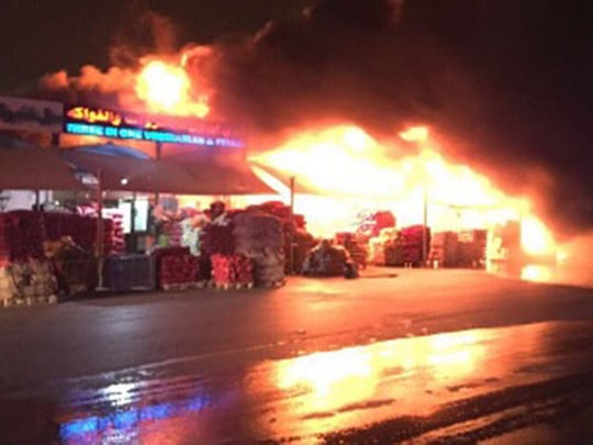 Fire breaks out at Abu Dhabi market