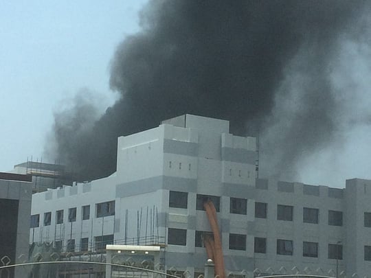 Fire off Shaikh Zayed Road in Dubai