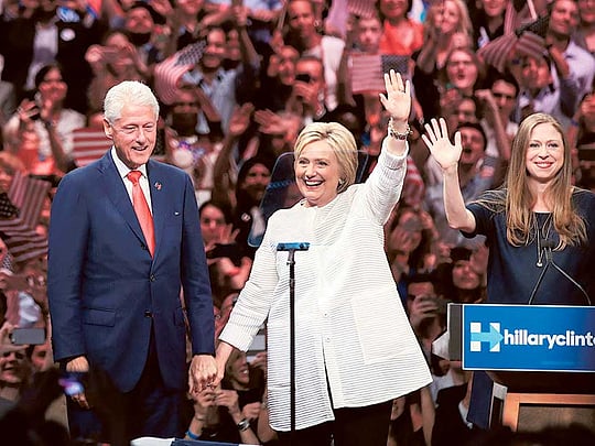 Hillary Clinton declares victory in Democratic race, hails a milestone