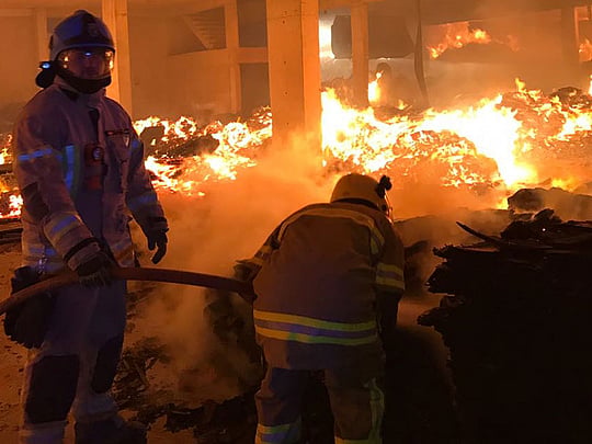 Massive fire guts 4 Ajman warehouses