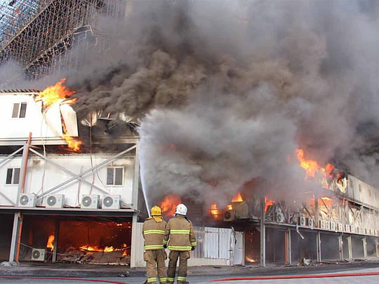 Video: Massive fire hits site in Kuwait