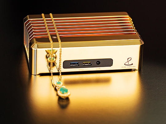 18-carat gold mini PC can be yours for Dh4m