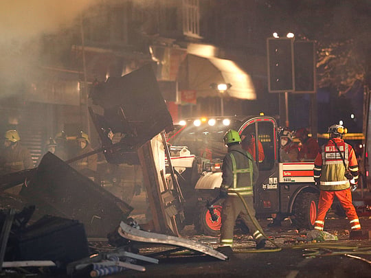Explosion causes building collapse in UK's Leicester
