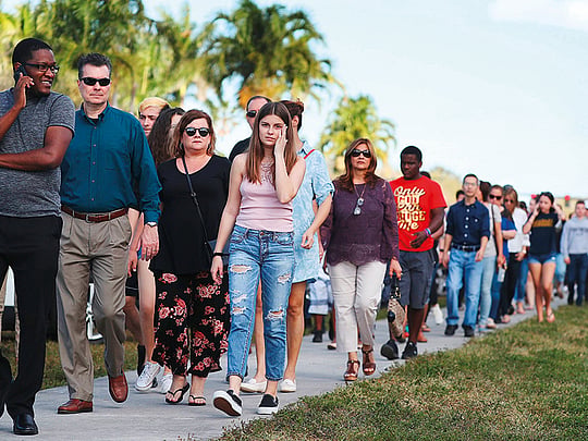 After shooting, students make emotional return to Florida school
