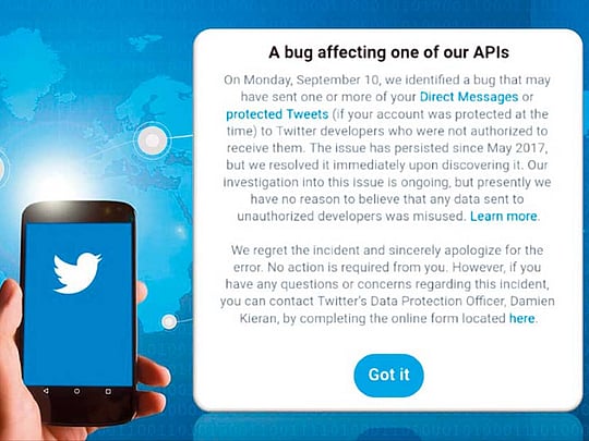 Twitter bug sends private messages to developers