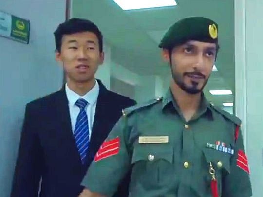 Watch why this Chinese student going around the city in Dubai Police ...