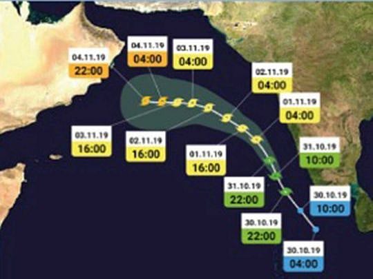 Tropical storm Maha brewing in Arabian sea, off UAE