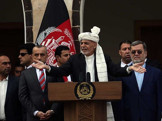 Gani sworn in as Afghan president, Abdullah holds parallel inauguration