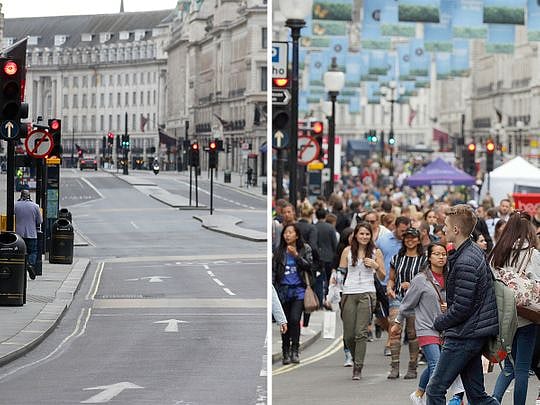Photos: Bustling London life stilled by COVID-19 lockdown