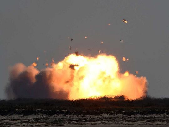 Photos: SpaceX Starship prototype explodes on landing in test flight