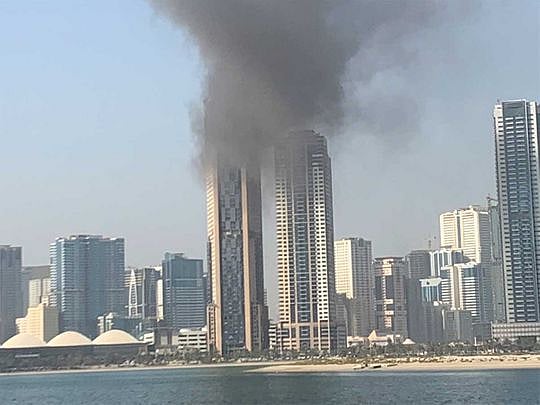Fire in Sharjah building