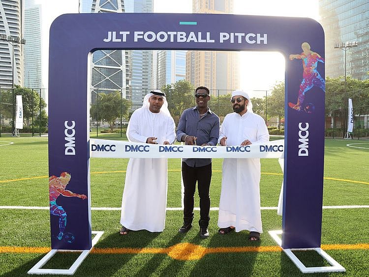 AC Milan legend Clarence Seedorf opens the JLT Football Pitch