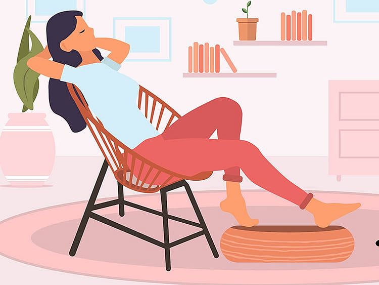 OPN Lady relaxing in chair 