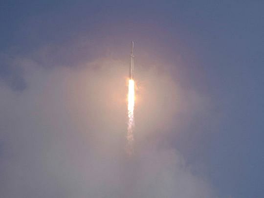 SpaceX launches Falcon Heavy rocket for first time in three years
