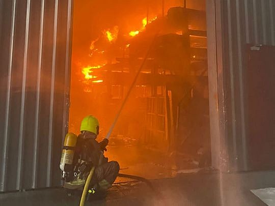 Fire breaks out at warehouse in Dubai’s Al Quoz area