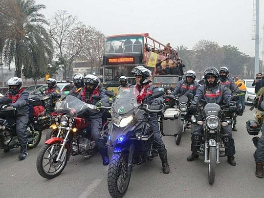 Pakistani motorcyclists on 60-day trip to Saudi Arabia