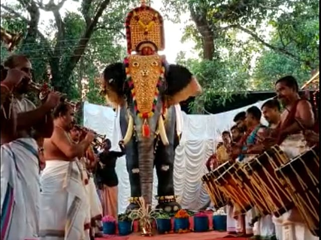 Elephant Ritual Video: Kerala temple replaces elephant with robot for ritual duties