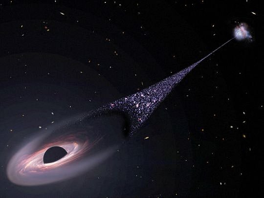 Runaway black hole creating trail of new stars: Scientists