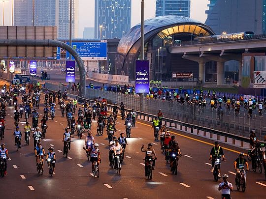 Watch: Over 35,000 Dubai Ride cyclists pedal down Sheikh Zayed Road for ...