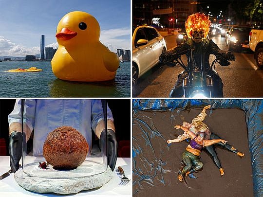 Inflatable ducks, gravy wrestling, mammoth meatball and more: Oddest ...