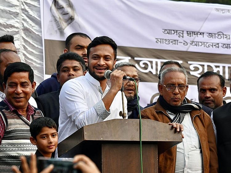 Bangladesh's Shakib Al Hasan bats for ruling party in elections