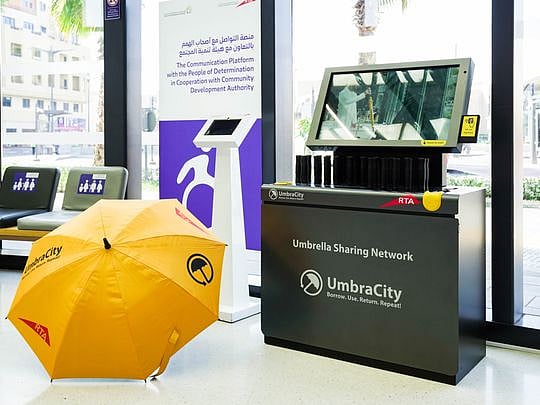 RTA Dubai launches free smart umbrella service for public transport ...