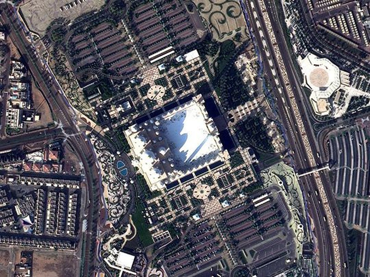Mosque Space Example Look: Stunning images of UAE mosques captured from space by KhalifaSat