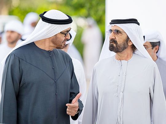 Watch: UAE President, Vice President meet at Qasr Al Bahr, discuss ...
