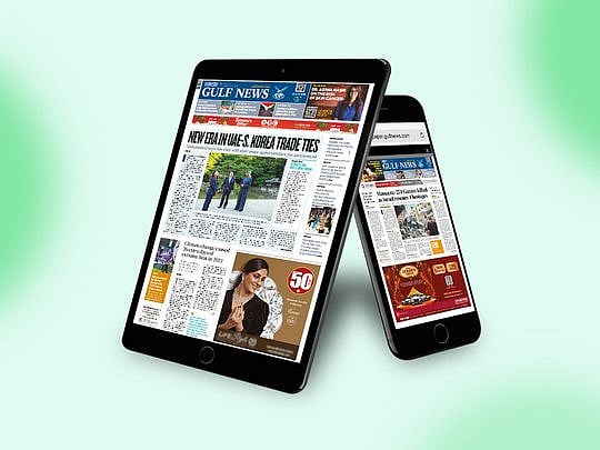 Subscribe to Gulf News e-paper, get digital subscription for Dh50
