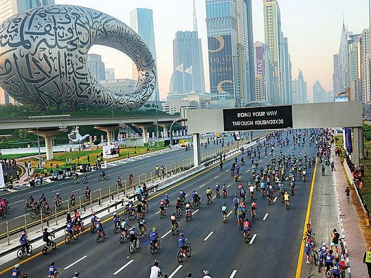 Photos: Cyclists pedal through Dubai's iconic skyline in Dubai Ride 2024