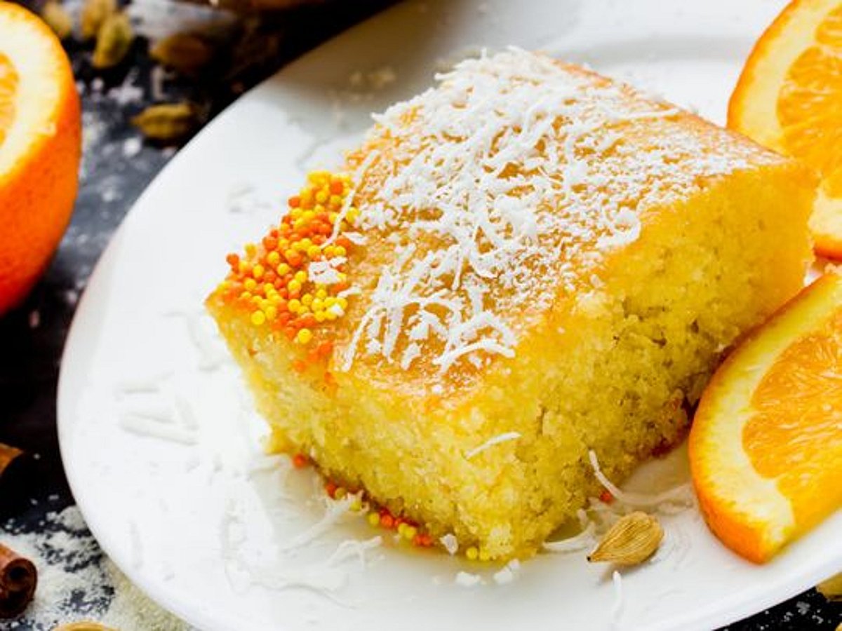 Authentic Greek orange semolina cake: Moist, flavourful, and easy
