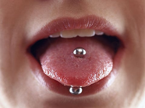 pierced tongue