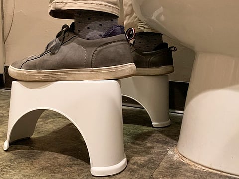 Feet in bathroom