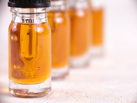 bottles of CBD oil