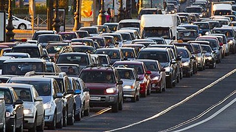 traffic on a road