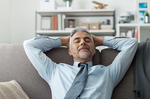 man senior napping nap sleep