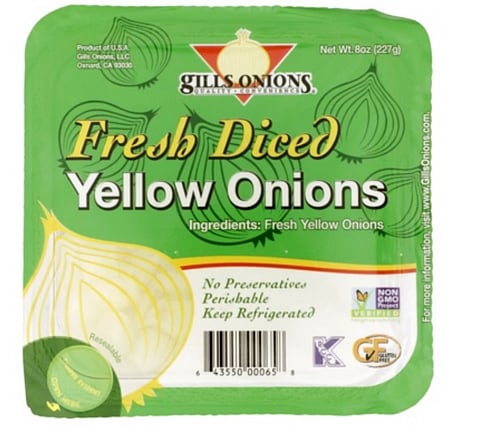 One of the recalled onion packs