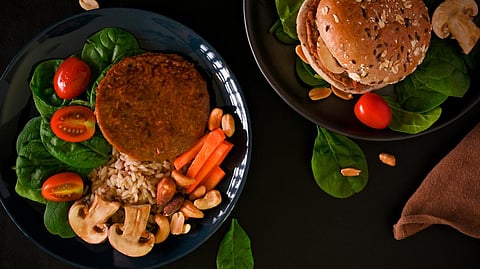 vegan meal concept, plant-based meat